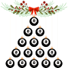 Billiards Christmas tree baubles