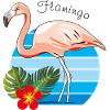 Beau flamant rose