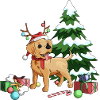 Christmas Golden Retriever Puppy