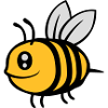 Cute little cartoon bee
