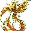 Illustration eines Phönix, Vektorstil