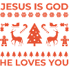 Jesus is God Christmas Motif