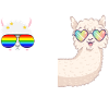 cool llamas with sunglasses