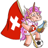 Schweizer Party Einhorn