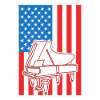 Patriotic pianist USA