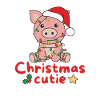 Pig Christmas Pigs Christmas Cutie