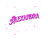Alexandra's name personalized