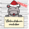 Weihnachtsbaum Umschubser Nilpferd