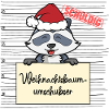 Weihnachtsbaum Umschubser Waschbär