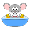 MAUS - BADEWANNE - TIER - TIERISCH