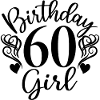 60 års fødselsdag Kvinder Hendes fødselsdag pige 60 år gammel