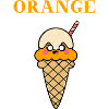 Eis Orange süß Geschenkidee