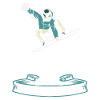 Snowboard Snowboarder Cat