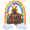 Dog Christmas Christmas tree rainbow