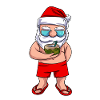 Beach Santa Claus Xmas