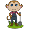 Monkey Farmer Shovel Farm