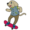 Dog Skater Skateboard