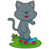 Cat Skater Skateboard