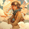 Pilot in the clouds