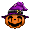 Pumpkin witch hat