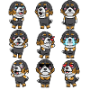 Bernedoodle Dog Emoticon Kawaii Esthétique
