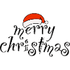 Merry Christmas with Christmas hat