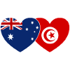 Australia Tunisia Flag Heart