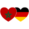 Morocco Germany Flag Heart