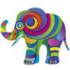 Kleiner Farbenelefant