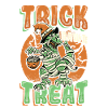 Trick Rawr Treat Halloween Trex