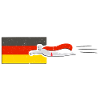 Supermen flies flag in Germany