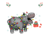 Hippo Christmas hippopotamus gift
