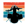Drummer and drums