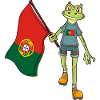 Portugal Fan Frog
