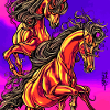 Illustration abstraite d’un cheval