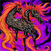 Illustration abstraite d’un cheval