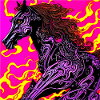 Illustration abstraite d’un cheval
