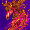 Illustration abstraite d’un cheval
