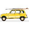 YELLOW FRENCH SURFER CAR