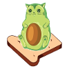 Avocado Toast Avocado Cat