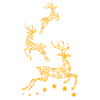 Christmas Reindeer - Christmas golden Reindeers