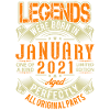2021 Janvier Anniversaire Légende