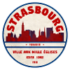 Strasbourg Retro City Badge Skyline