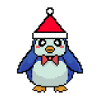 Penguin pixelisé Noël - Funny Penguin