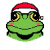 Frog Pixélisé Christmas - Drôle