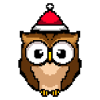 Eule Pixelated Christmas - Lustige Eule