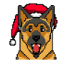 Berger allemand Pixélisé Noël drôle