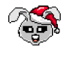 Rabbit Pixel Funny Rabbit Christmas