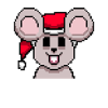 Mouse pixelated Christmas - Funny mouse