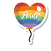 Palloncino Pride a forma di cuore Arcobaleno, LGBTQ+